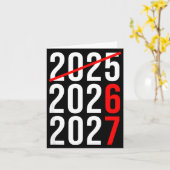 Funny New Year 67 Meme Hello 2026 Goodbye 2025 Wai Karte (Gelbe Blume)
