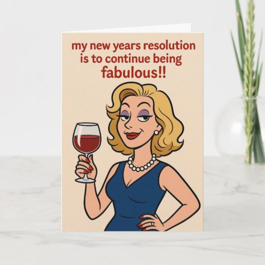 Funny New Year card Feiertagskarte (Vorderseite)