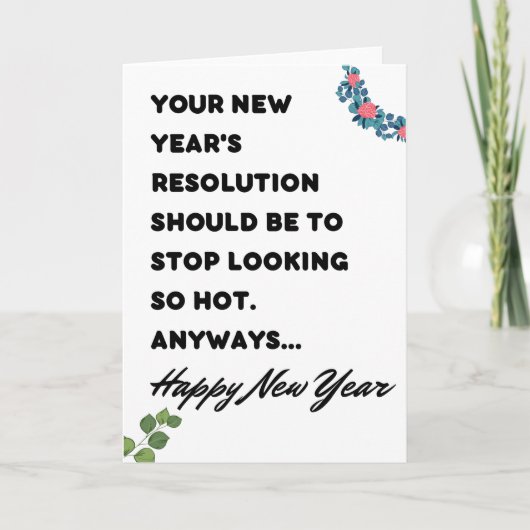 Funny New Year Card Karte (Vorderseite)