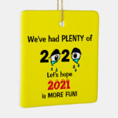 Funny New Year Christmas 2020 Keramikornament (Rechts)
