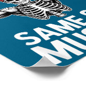 Funny New Year Gym Skeleton Resolution Workout Hum Poster (Ecke)