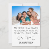 Funny New Year Resolution Happy New Year Card Feiertagskarte (Vorderseite)