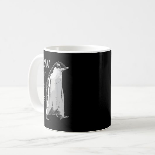 Funny New Year Same Baka Life Penguin Joke  Kaffeetasse (Vorderseite Links)