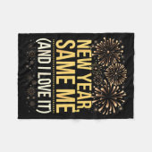 Funny New Year Same Me New Years Eve Party  Fleecedecke (Vorderseite (Horizontal))