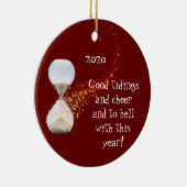 Funny New Years 2021 Zitat Stundenglas Keramik Ornament (Rechts)