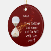 Funny New Years 2021 Zitat Stundenglas Keramik Ornament (Links)