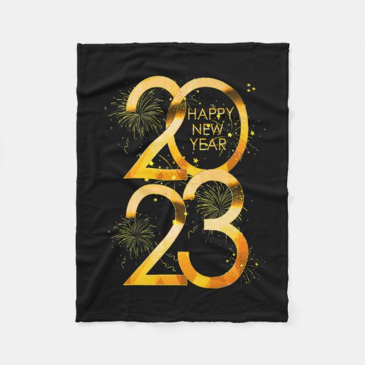 Funny New Years Eve Party Supplies 2023 Happy New Fleecedecke (Vorderseite)
