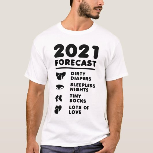 Funny New Year's Eve Quote 2021 Forecast Geschenk T-Shirt (Vorderseite)