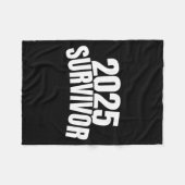 Funny New Years For Men 2025 Survivor Fleecedecke (Vorderseite (Horizontal))