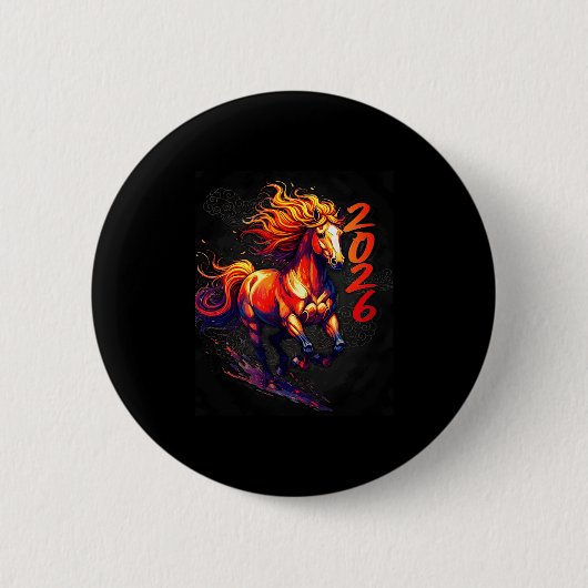 Funny New Years - Happy Chinese New Year 2026 - Fi Button (Vorderseite)