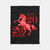 Funny New Years - Happy Chinese New Year 2026 - Fi Fleecedecke (Vorderseite)