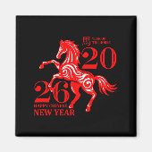 Funny New Years - Happy Chinese New Year 2026 - Fi Magnet (Vorne)