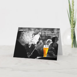 Funny New Year's NOBODY MAG EIN QUITTER Karte