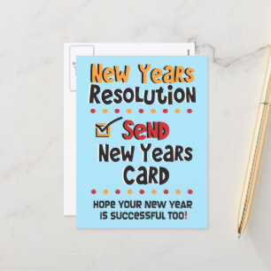 Funny New Years Resolution © New Year Holiday Card Feiertagspostkarte