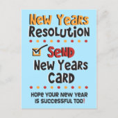 Funny New Years Resolution © Postcard Feiertagspostkarte (Vorderseite)