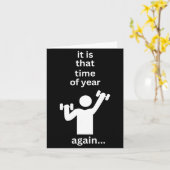 Funny New Years Resolution Workout Gym Time Exerci Karte (Gelbe Blume)