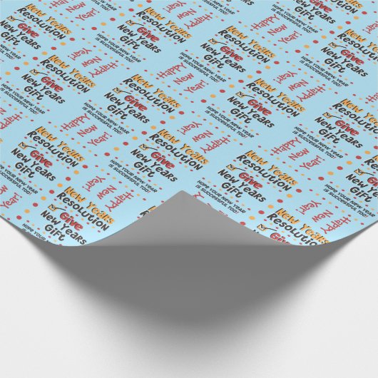 Funny New Years Resolution © Wrapping Paper Geschenkpapier (Ecke)