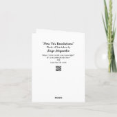 Funny New Year's Resolutions Falted Grußkarte Karte (Rückseite)