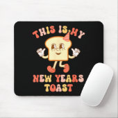 Funny New Year's Toast Bread Pun Retro Hipe  Mousepad (Mit Mouse)