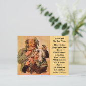 Funny New Year's Toast Couple Toasting Postkarten (Stehend Vorderseite)