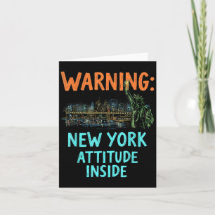 Funny New York City Night Skyline Vintag Karte