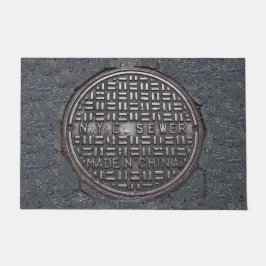 Funny New York City NYC Sewer Cover Novelty Fußmatte