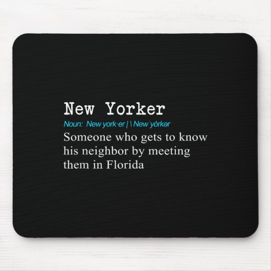 Funny New Yorker Dictionary Definition Gif  Mousepad (Vorne)