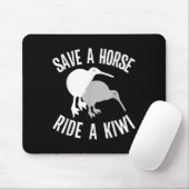 Funny New Zealand Kiwi Meme Quote Save A Horse Rid Mousepad (Mit Mouse)