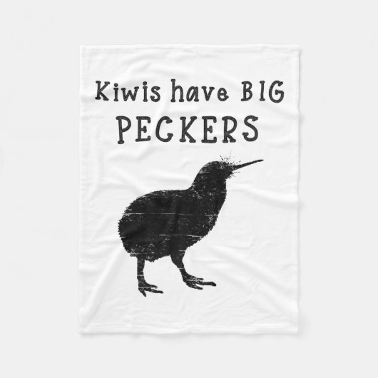 Funny New Zealand Quote Kiwis Have Big Peckers Quo Fleecedecke (Vorderseite)