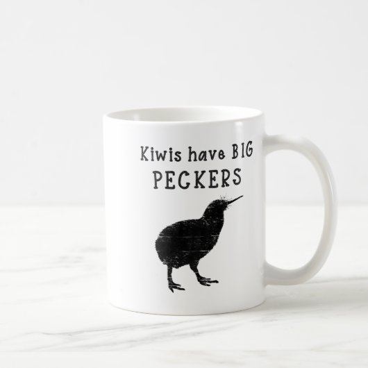 Funny New Zealand Quote Kiwis Have Big Peckers Quo Kaffeetasse (Rechts)