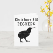 Funny New Zealand Quote Kiwis Have Big Peckers Quo Karte (Gelbe Blume)