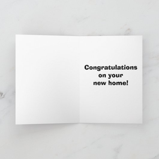 Funny New Zuhause Glückwunschkarte Karte (Innenseite)