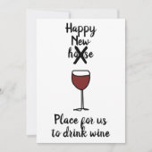Funny New Zuhause Wine Ankündigung (Vorderseite)