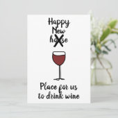 Funny New Zuhause Wine Ankündigung (Stehend Vorderseite)