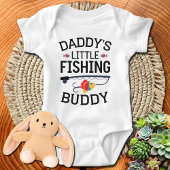 Funny Newborn Gift | Daddy's Little Fishing Buddy Baby Strampler