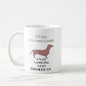 Funny Newfoundl It's All Fun and Games until sameo Kaffeetasse (Links)