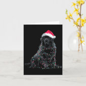 Funny Newfoundland Christmas Graphic Dog Lights Lo Karte (Gelbe Blume)