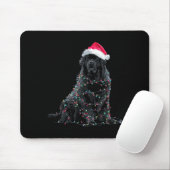 Funny Newfoundland Christmas Graphic Dog Lights Lo Mousepad (Mit Mouse)