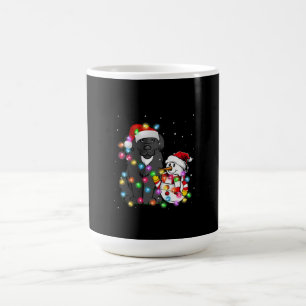Funny Newfundland Dog Christmas T-Shirt Snowman Li Kaffeetasse