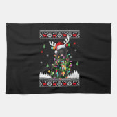 Funny Newfundland Dog Weihnachtslicht Weihnachten Geschirrtuch (Horizontal)
