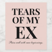 Funny NewSingle Break Up Scheidung Party Weinetikett (Einzelnes Label)