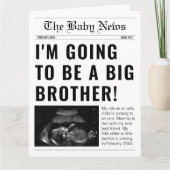 Funny Newspaper Big Brother Pregnancy Ankündigung (Vorderseite)