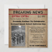 Funny Newspapier Einladung zum Geburtstag (Vorderseite)