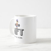 Funny NFT Collector Crypto Hunk Weight Lifter Puff Kaffeetasse (Vorderseite Links)
