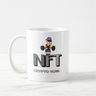 Funny NFT Collector Crypto Hunk Weight Lifter Puff Kaffeetasse