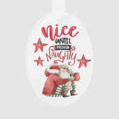 Funny Nice bis Proven Naughty Santa Ornament (Vorderseite)