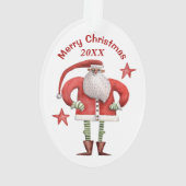 Funny Nice bis Proven Naughty Santa Ornament (Rückseite)