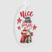 Funny Nice bis Proven Naughty Santa Ornament (Vorderseite)