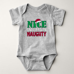 Funny Nice Bis Proven Naughy WeihnachtsJoke Baby Strampler