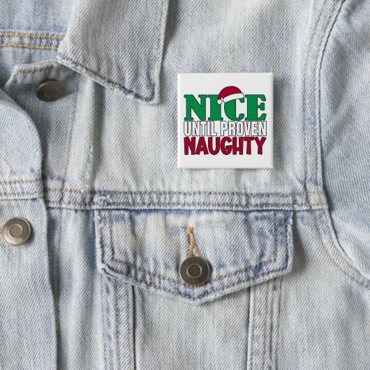 Funny Nice Bis Proven Naughy WeihnachtsJoke Button (Beispiel)
